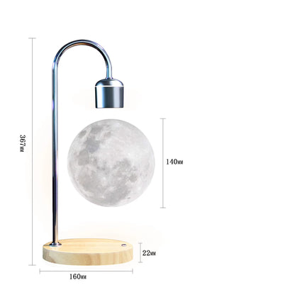 3D Printing Floating Moon Lamp Magnetic Levitation Seamless LED Night Light Creative Home Decoration Table Lamp
